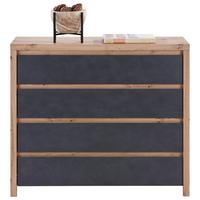Kommode B: 105 Cm Larios, Graphitfarben/eiche Dekor - Graphitfarben/Eiche Artisan, MODERN, Holzwerkstoff (105/91/40cm)