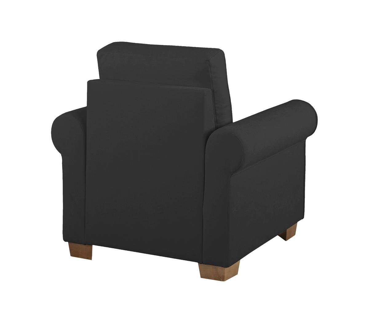 Sessel Arles, Anthrazit 99 B: 93 Cm - Anthrazit/Buchefarben, Design, Textil (93/89/82cm) - MID.YOU