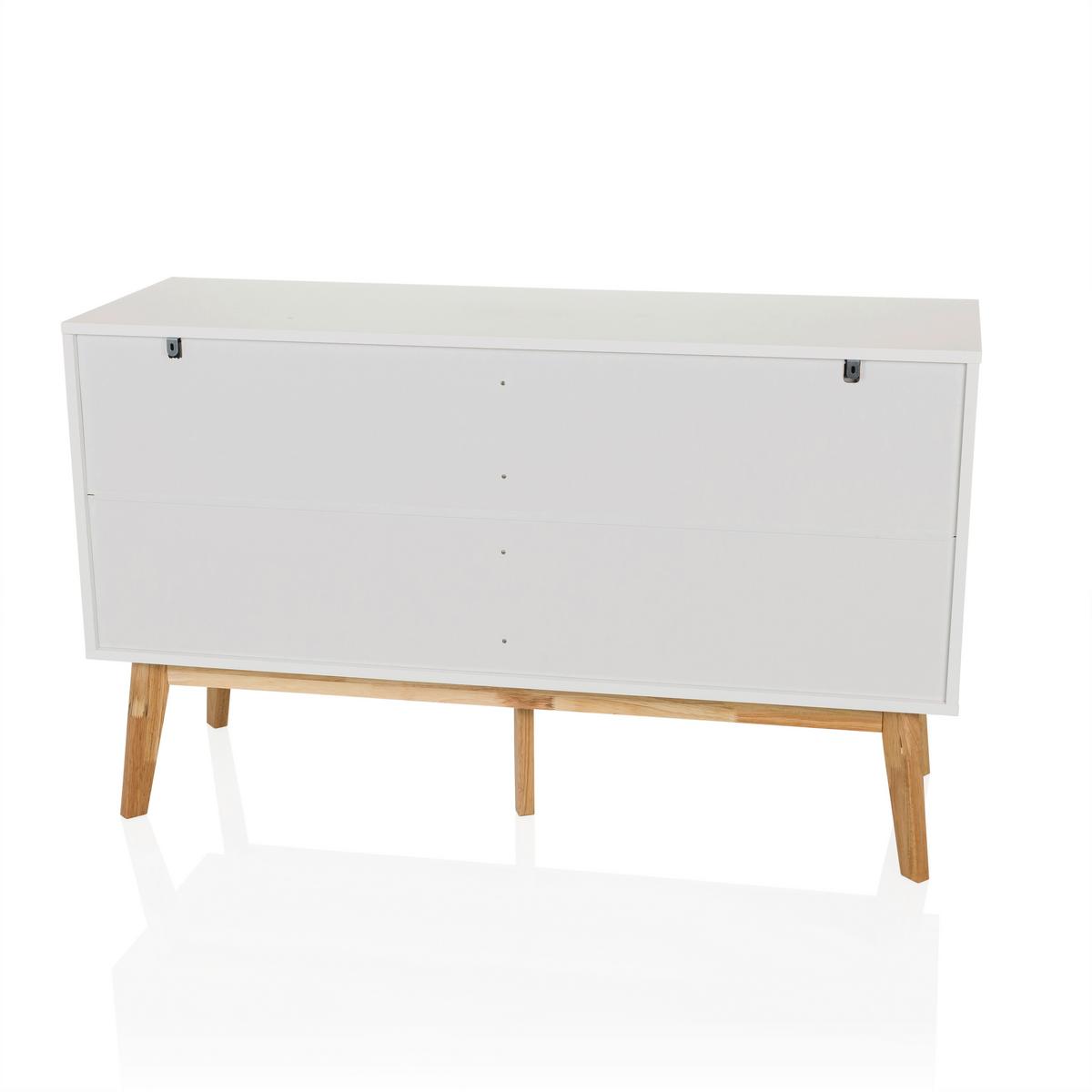 Sideboard Tarolo Weiß B: 120 Cm - Hellbraun/Weiß, MODERN, Holzwerkstoff (120/72/40cm) - MID.YOU
