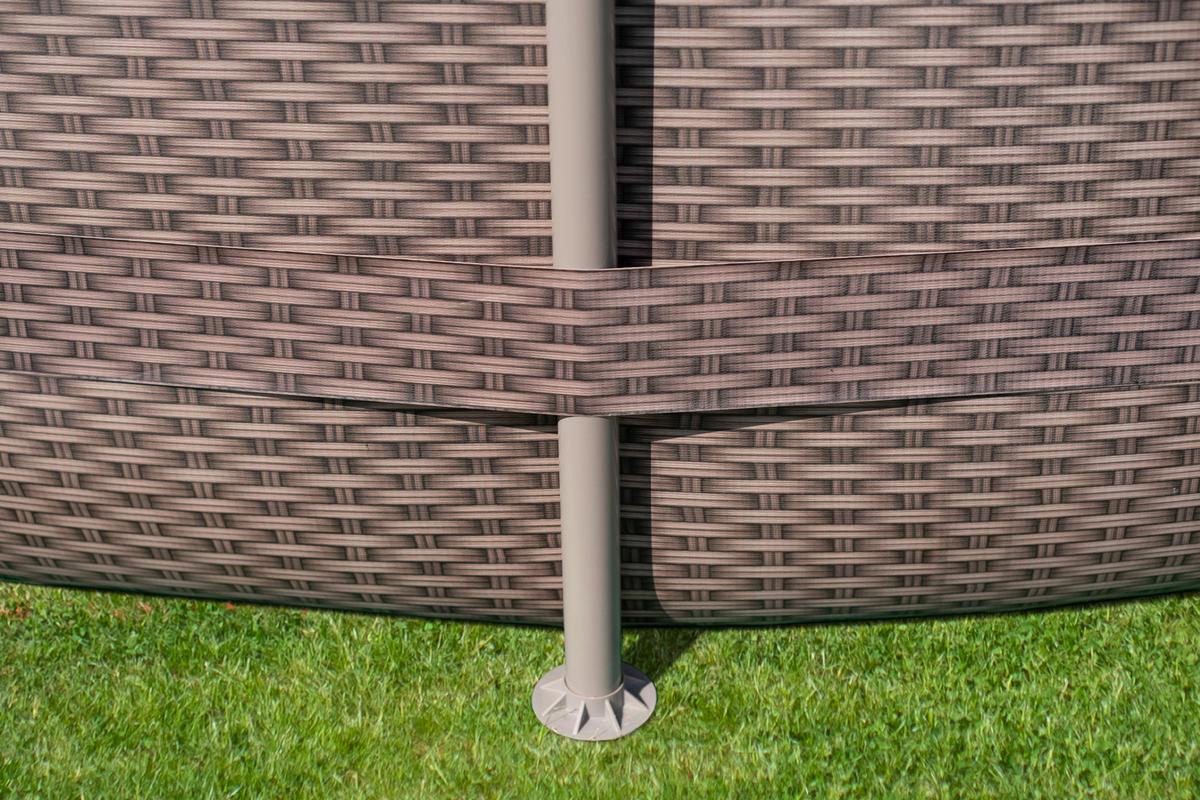 Pool, Kunststoff Braun, Rund D: 457 cm, inkl. Leiter+pumpe - Braun, KONVENTIONELL, Kunststoff (457/106cm)
