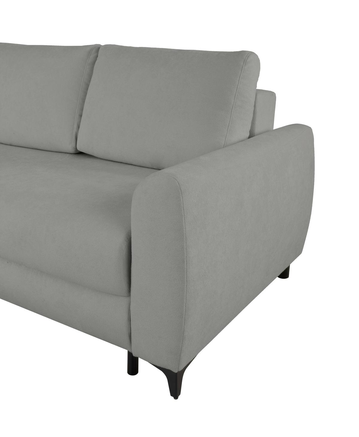Ecksofa Moli, Grau S: 236x148 cm - Schwarz/Grau, Design, Textil (236/148cm) - MID.YOU