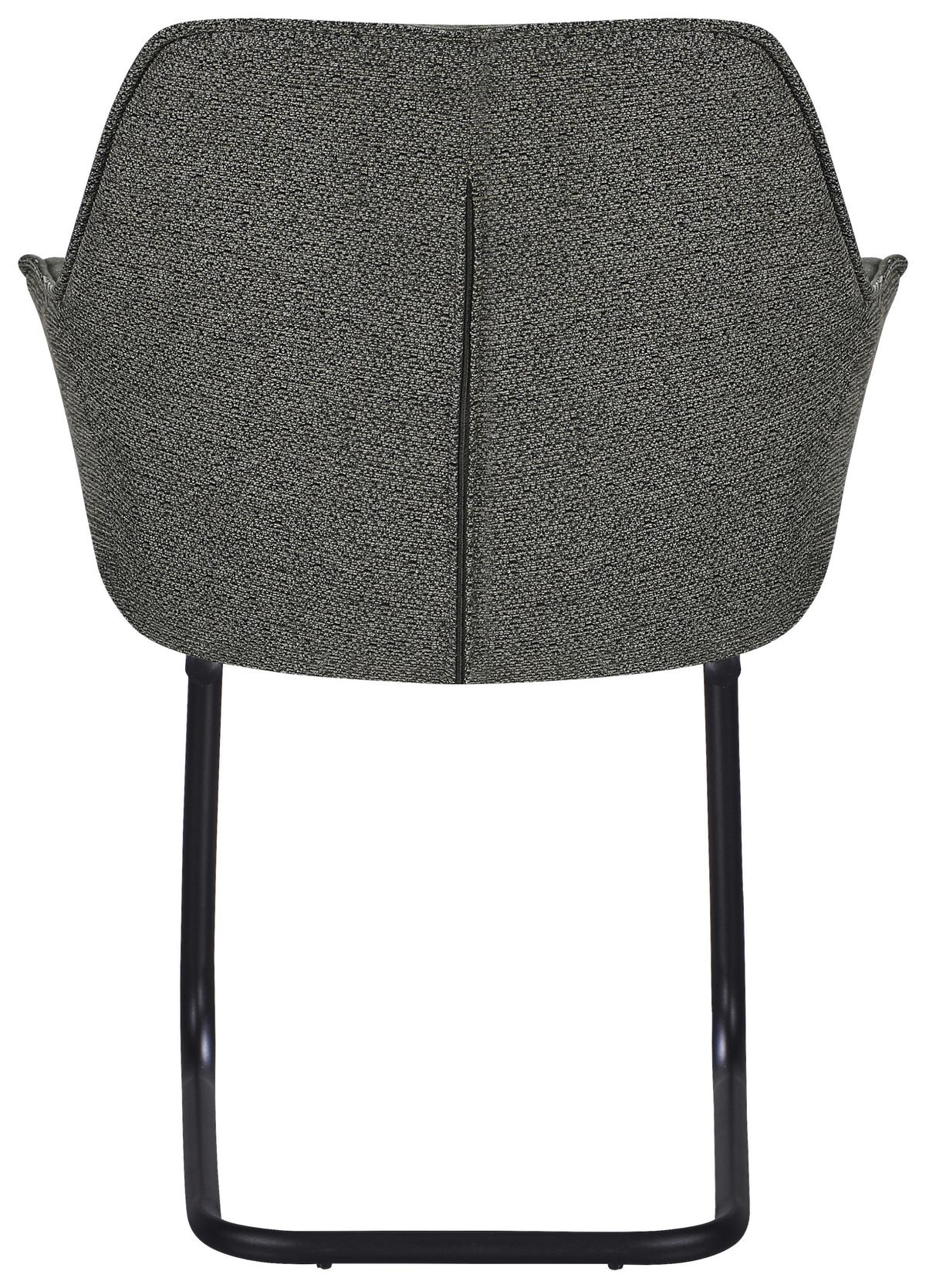 ŽIDLE S PODRUČKAMI NOVA - černá/zelená, Moderní, kov/textil (64/87/60cm) - Premium Living