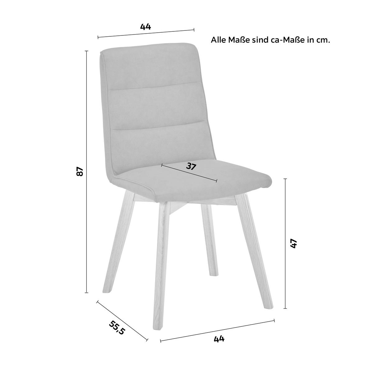 ŽIDLE ELLIE -TOP- - barvy dubu/hnědá, Moderní, dřevo/textil (44/87/55,5cm) - Zandiara