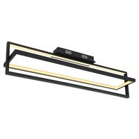 Led-deckenleuchte 67195d - Opal/Schwarz, Trend, Kunststoff/Metall (82/18/21,5cm) - Globo