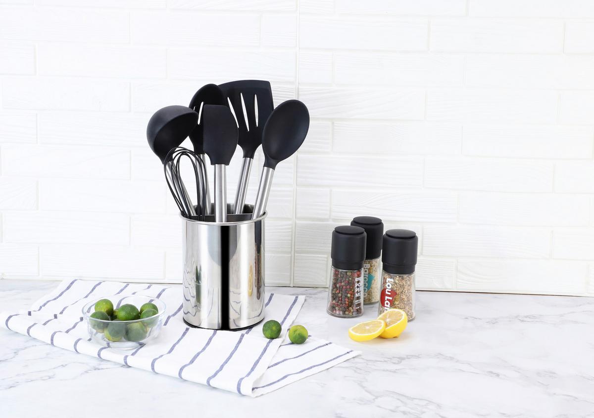 SADA KUCHYŇSKÉHO NÁČINÍ EW-KS-7030 - černá/barvy stříbra, Basics, plast (13cm) - Echtwerk