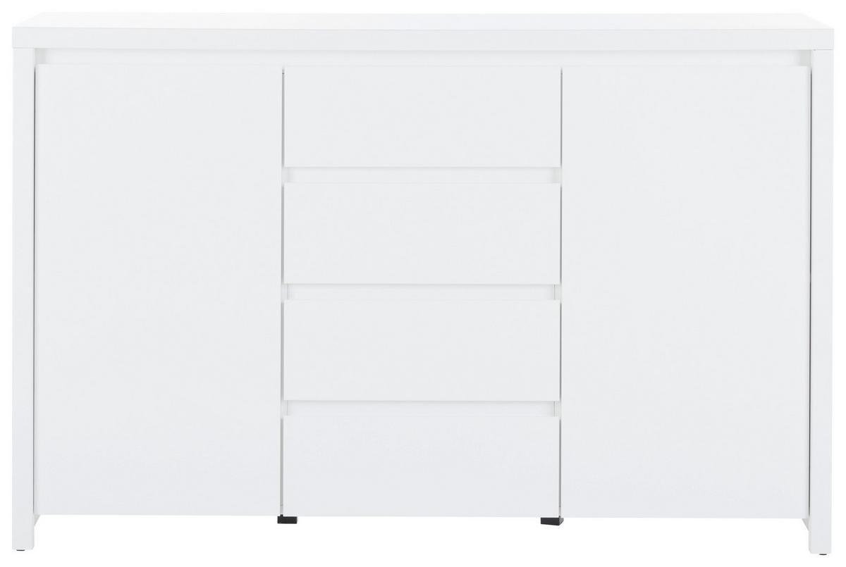 Široká komoda Larios, š: 143 cm - bílá, Moderní, kompozitní dřevo (143/91/40cm) - Mömax