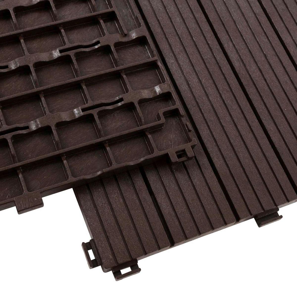 Terrassenfliese Claire Braun - Braun, KONVENTIONELL, Kunststoff (30/30cm) - Ambia Garden