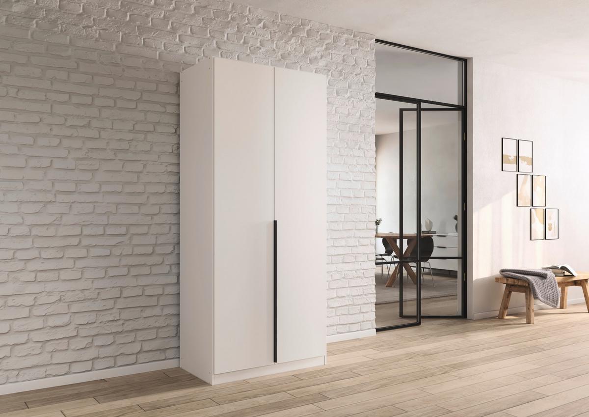 Drehtürenschrank Alabama Weiß B: 91 Cm - Weiß, MODERN, Holzwerkstoff (91/229/54cm) - Rauch Möbel