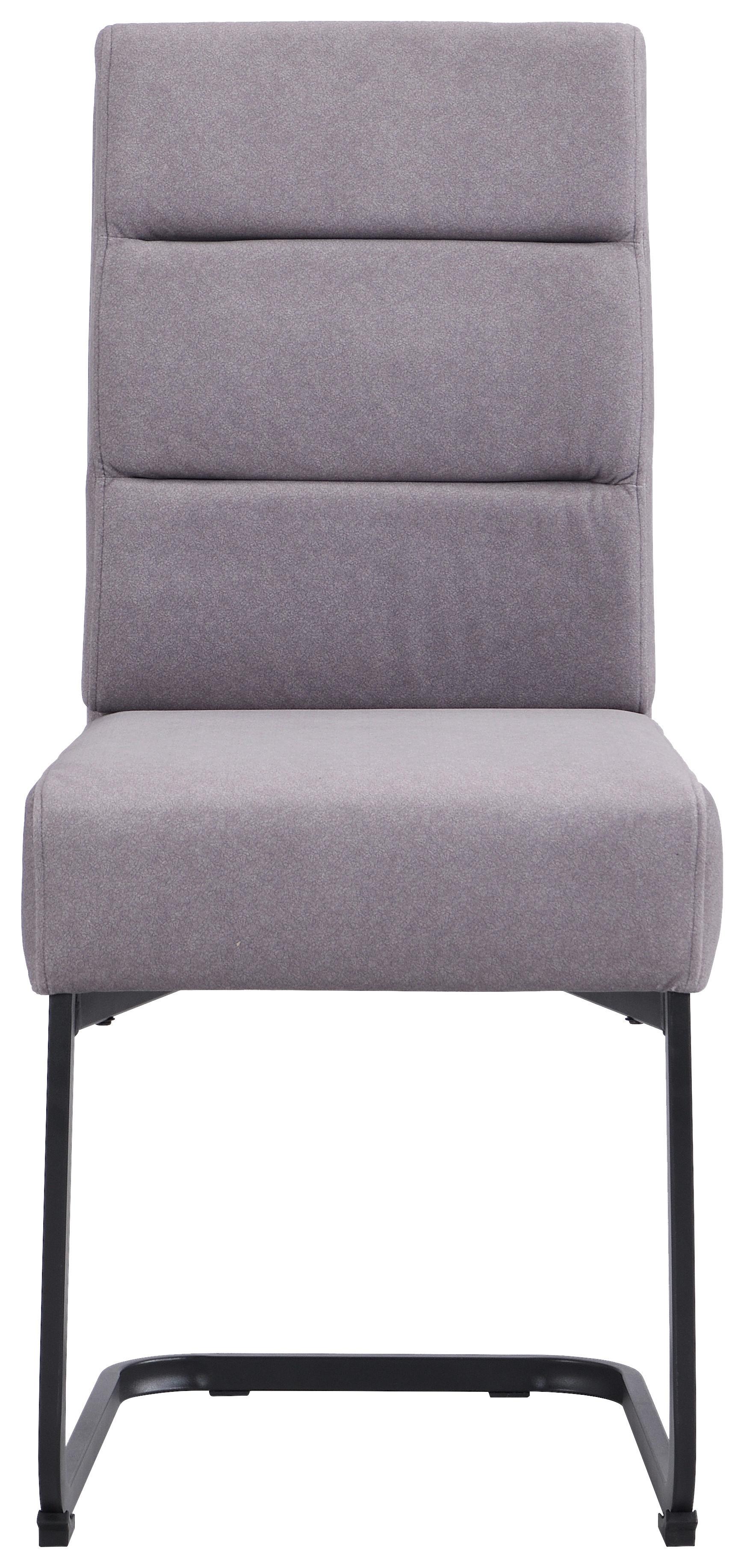 Szánkótalpas Szék Nick - fekete/szürke, Konventionell, textil/fém (47/97/59,5cm)