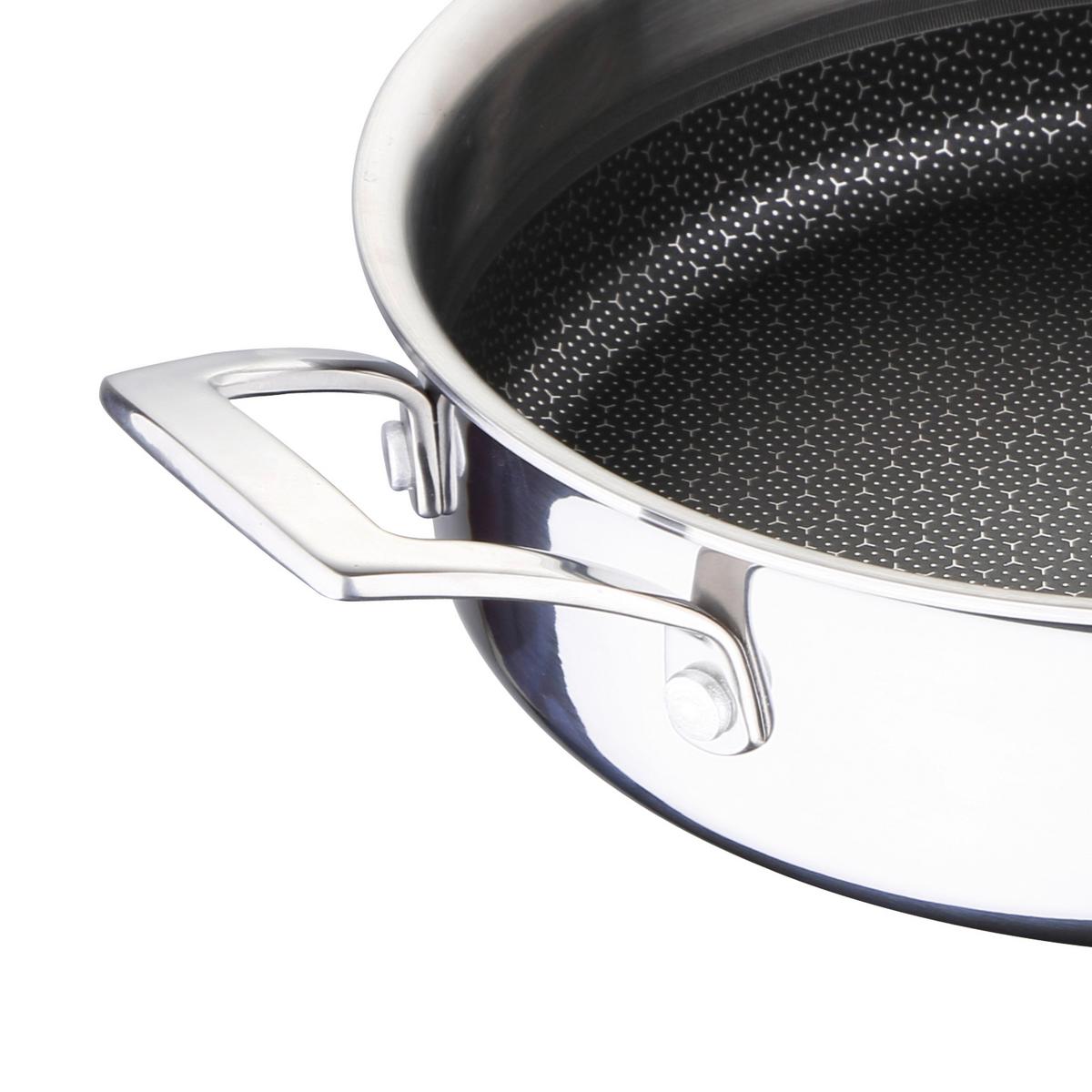 Servierpfanne Hi-Tech 3 Ø 30 cm, Edelstahl - Edelstahlfarben/Schwarz, Basics, Metall (39/30/10cm) - Masterpro