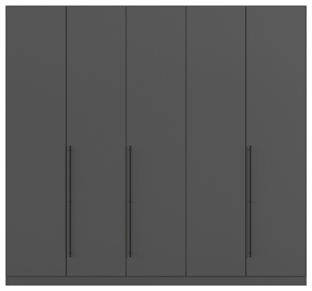 Kleiderschrank Safari B: 226 cm - Grau, KONVENTIONELL, Holzwerkstoff (226/210/54cm)