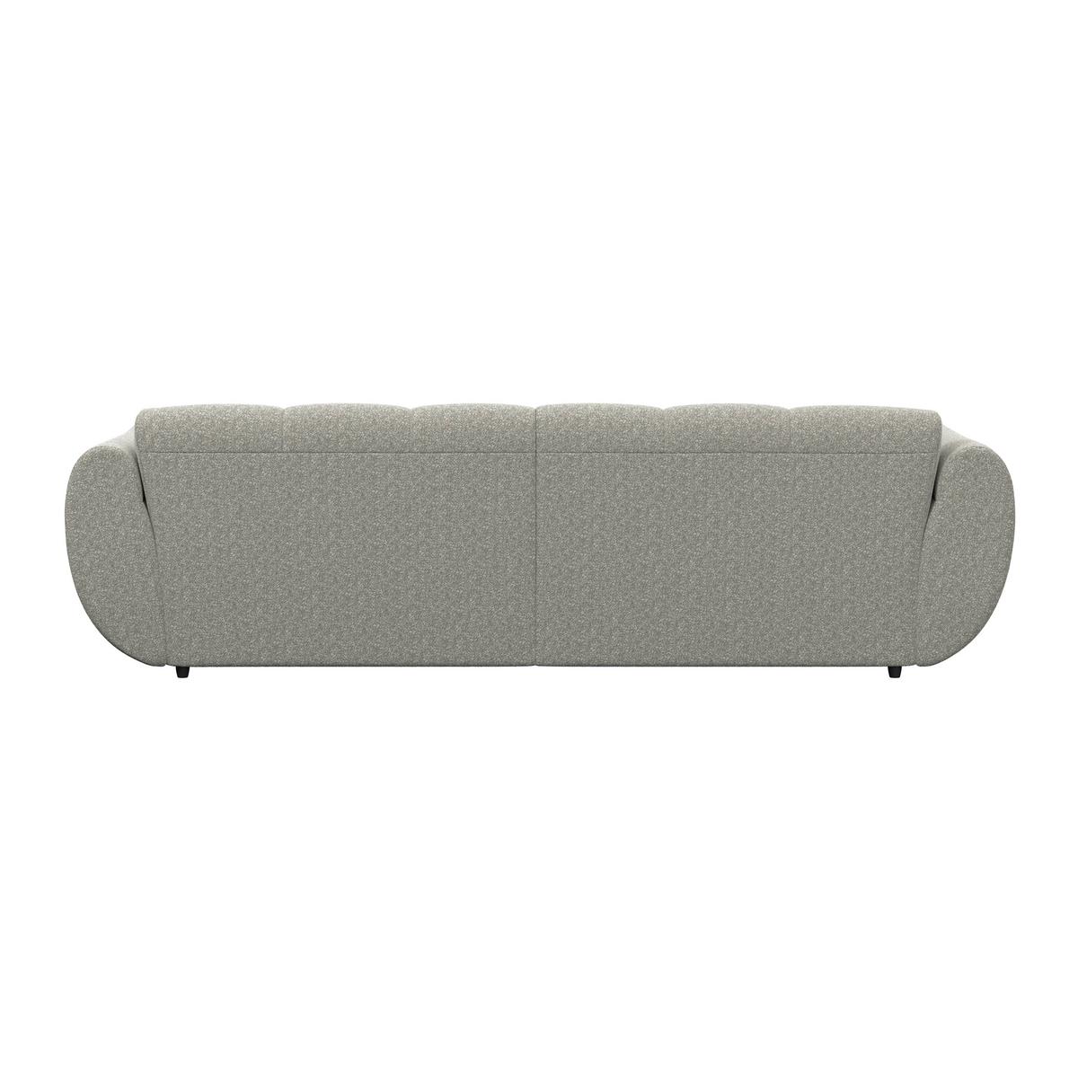 Ecksofa Panda Chenille grau, 280x178cm - Schwarz/Grau, Trend, Textil (280/178cm)