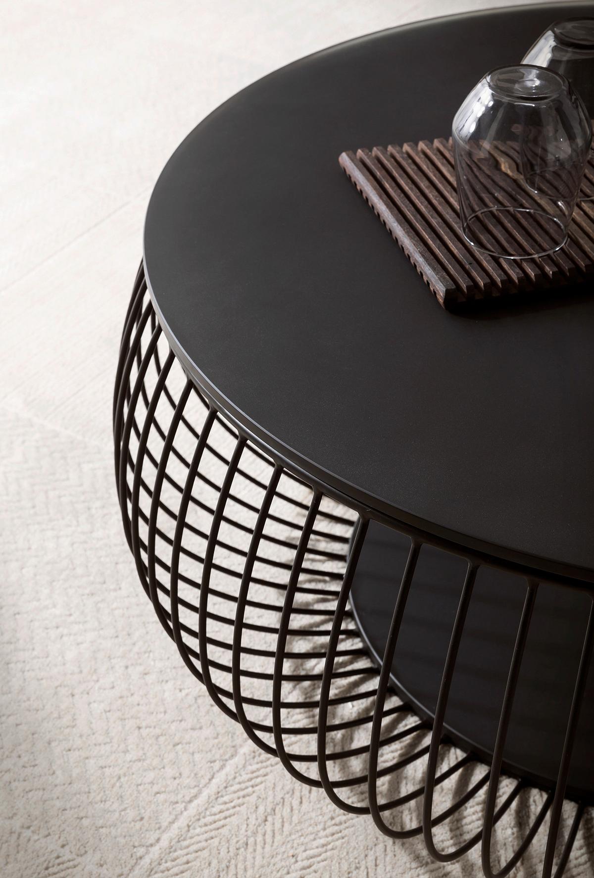 Couchtisch Schwarz D: 86 Cm - Schwarz, Design, Glas/Metall (86/86/35cm) - Livetastic