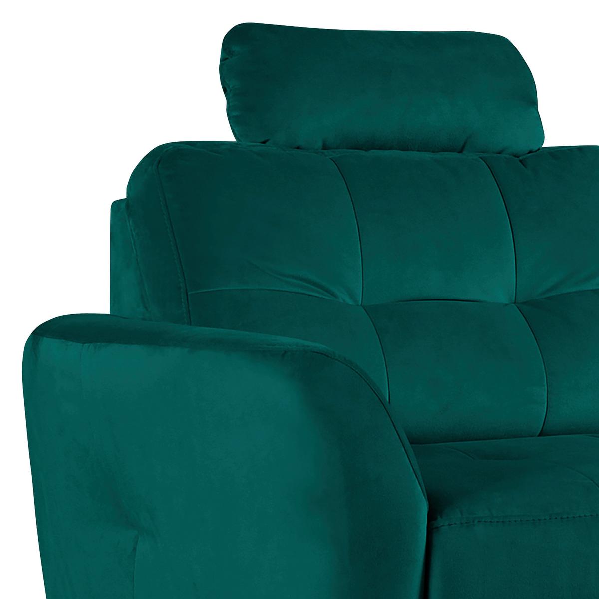 Ecksofa Nordic, Petrol S: 238x168 cm - Buchefarben/Petrol, Design, Textil (238/168cm) - Livetastic