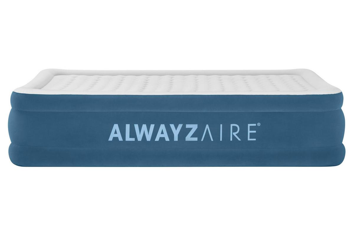 Luftbett Sara 203x152x46 Cm Bis 300kg, Inkl. Pumpe - Dunkelblau/Grau, KONVENTIONELL, Kunststoff/Metall (203/152/46cm) - Bestway