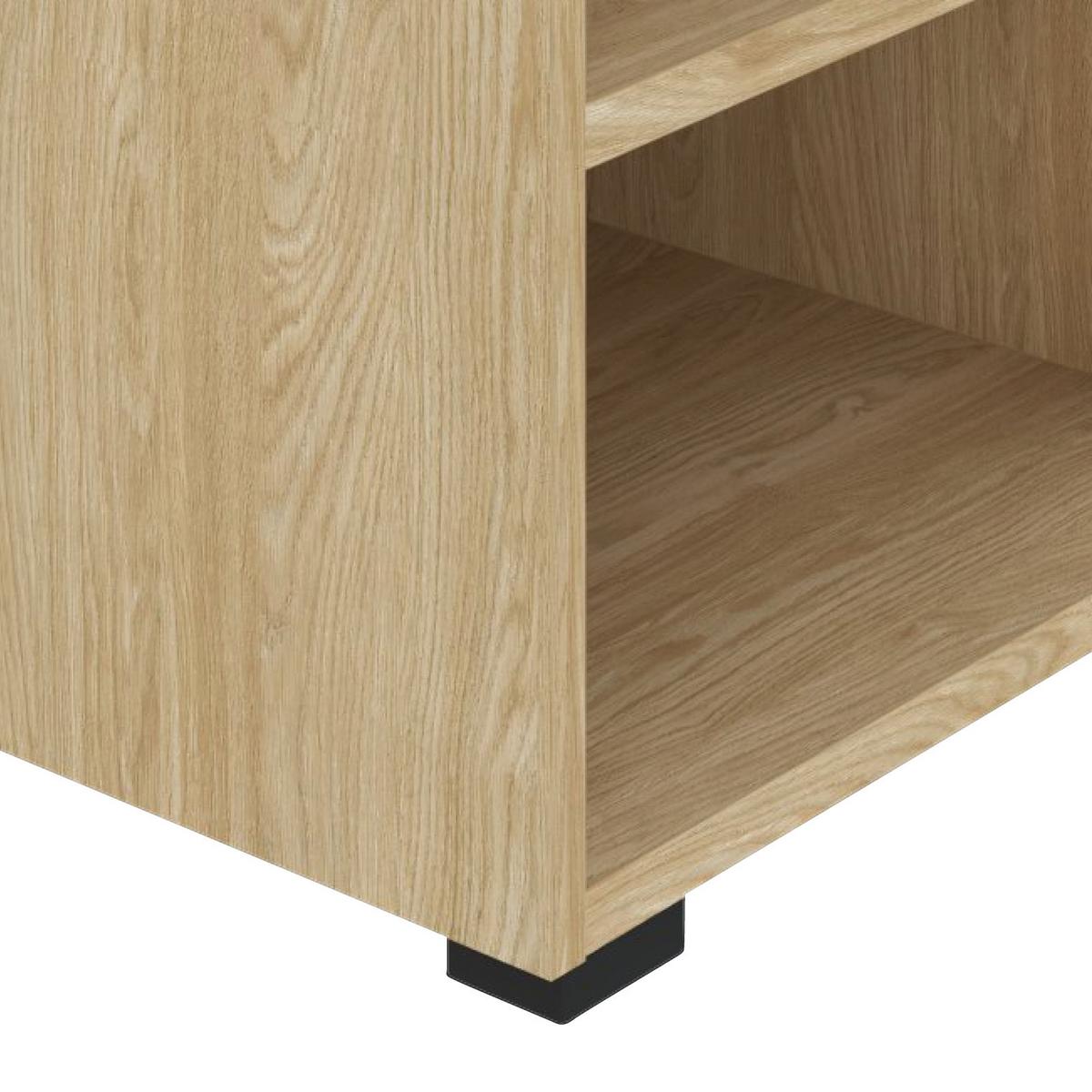 Regal Unit -Elements Maxi 45,6 cm Eichefarben - Eichefarben/Schwarz, MODERN, Holzwerkstoff (45,6/89,6/40cm) - Ondega