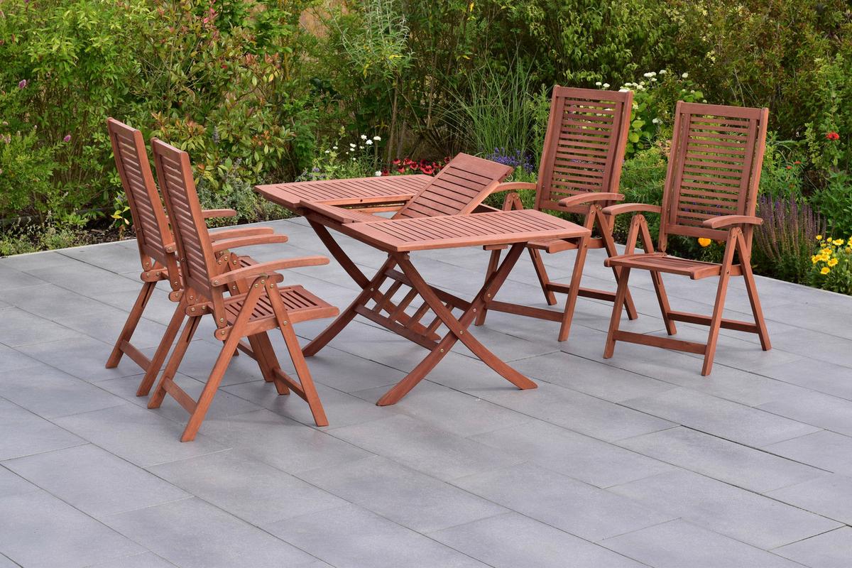 Gartengarnitur 5-Tlg Cordoba aus Holz - Naturfarben, MODERN, Holz - Gardenson
