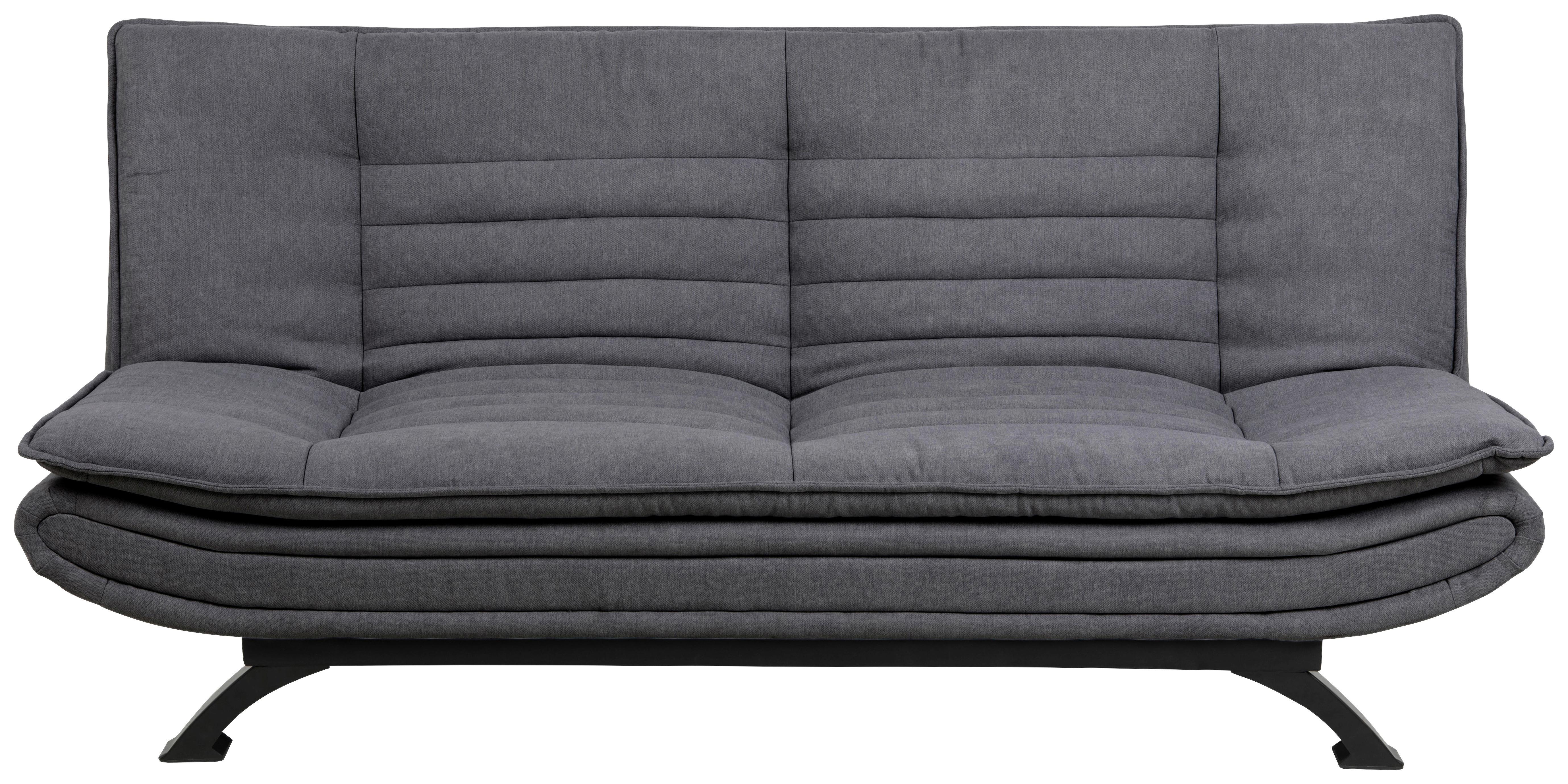 2-sitzer-sofa Mit Schlaffunktion Faith Grau - Dunkelgrau/Schwarz, Design, Textil (196/91/98cm) - MID.YOU