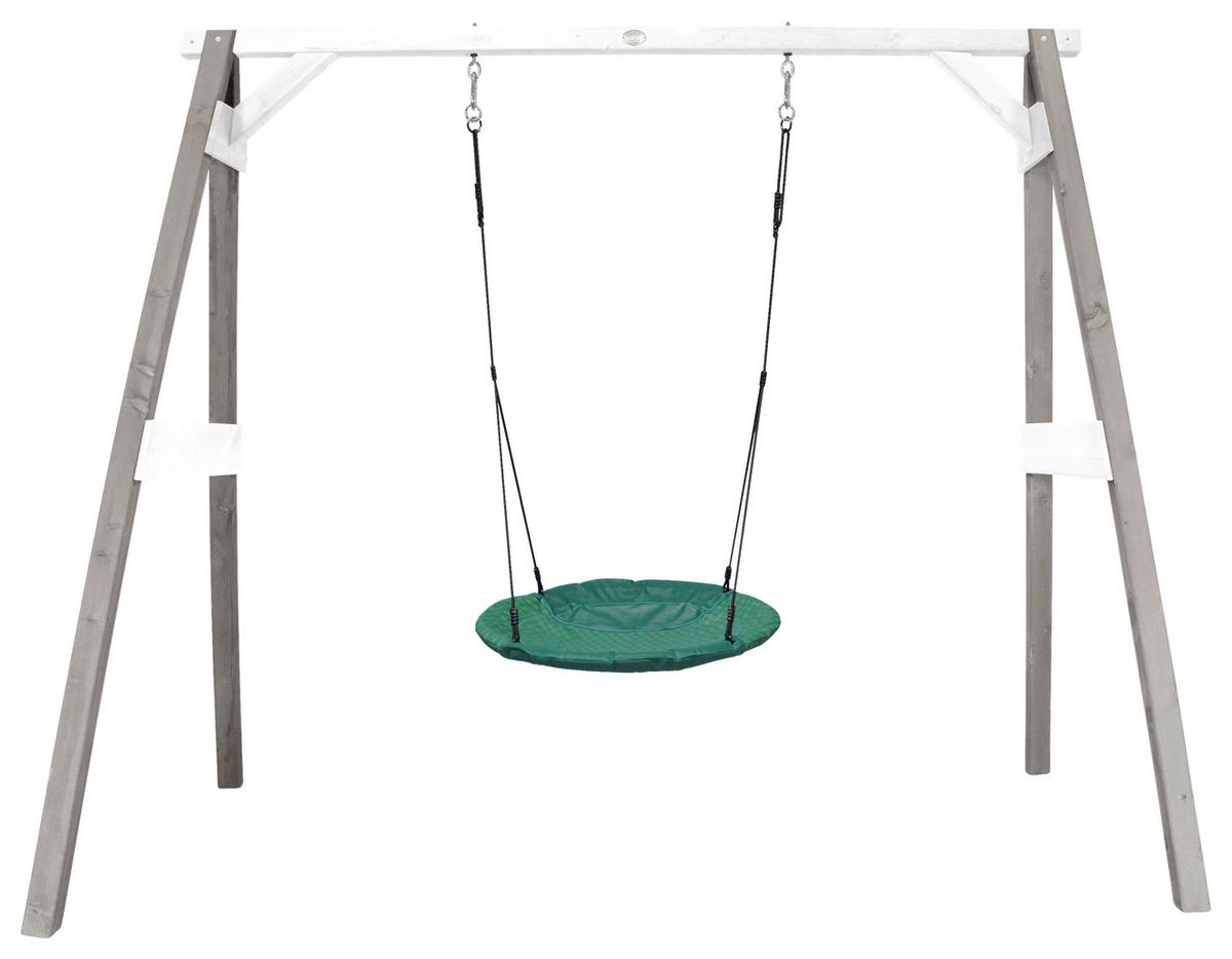 Nestschaukel A030.134.01 - Weiß/Grau, KONVENTIONELL, Holz/Kunststoff (254/207/160cm) - Ambia Garden