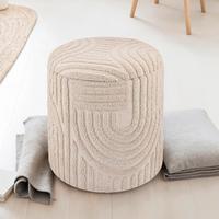 Hocker Beige B: 40cm - Beige, Basics, Textil (40cm) - Livetastic