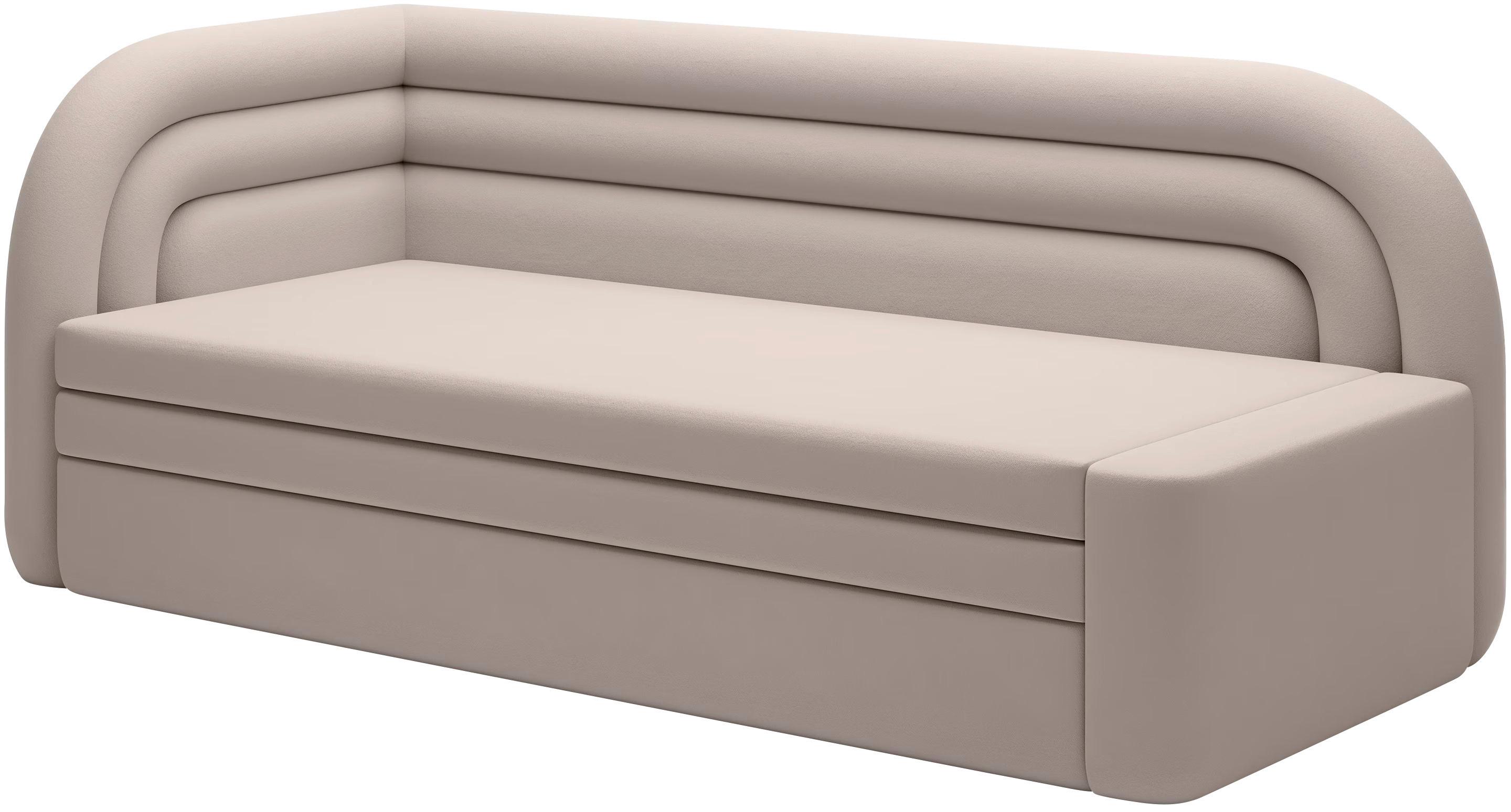 RÉCAMIERE Fabillo Beige B: 86 cm - Beige/Schwarz, Design, Textil (86/80/223cm) - P & B
