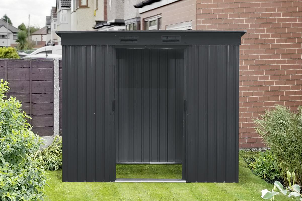 Gerätehaus ohne Boden 217x174x110 cm - Anthrazit, Basics, Metall (217/174/110cm)