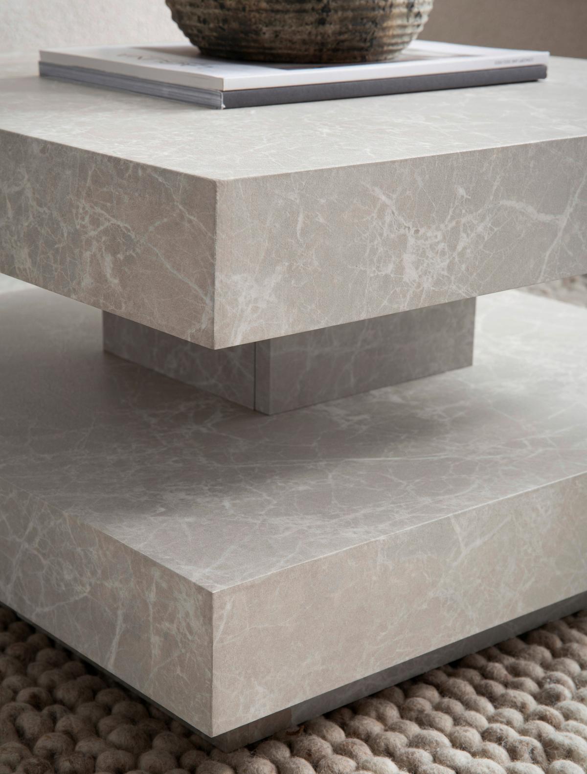 Couchtisch Sandfarben L: 60 cm - Sandfarben, Design, Holzwerkstoff (60/60/34cm) - Livetastic