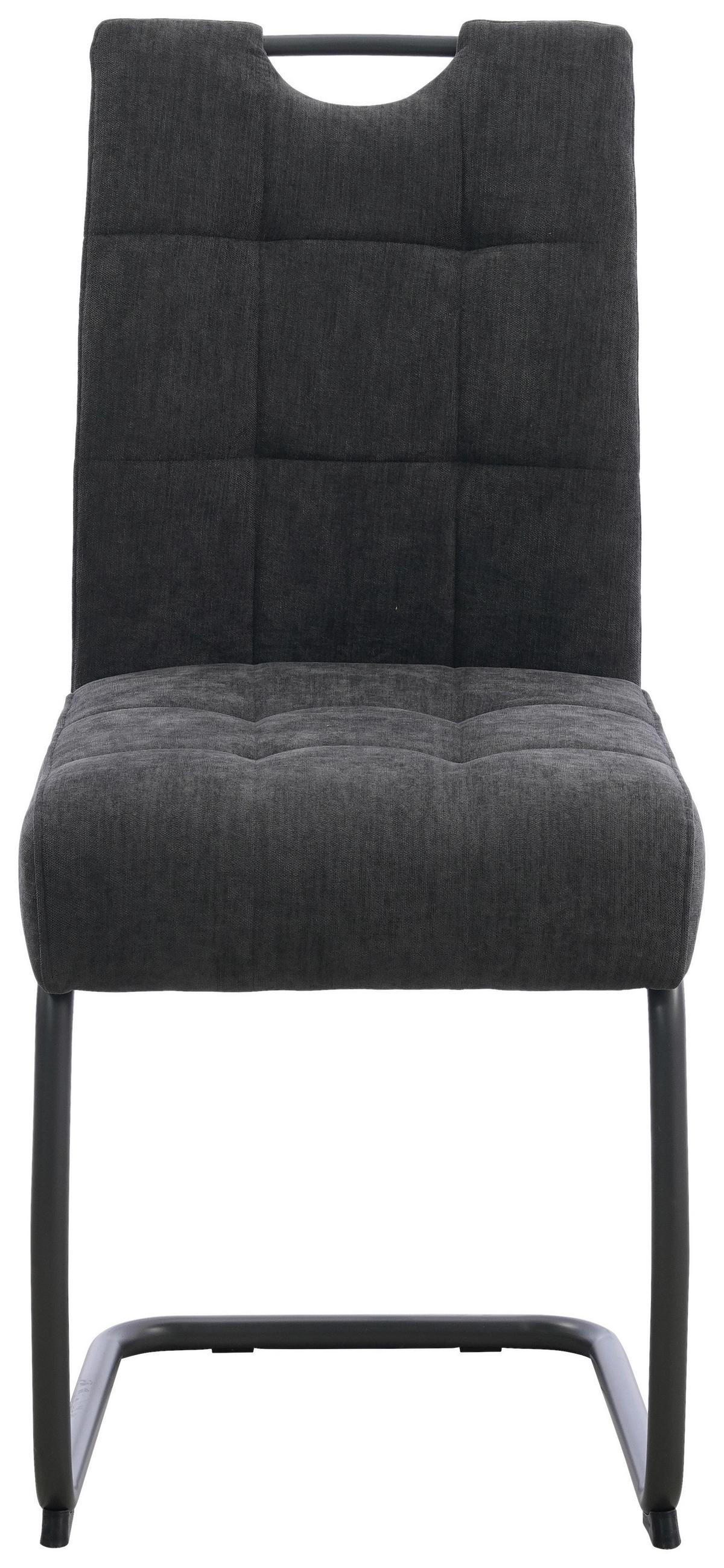 Schwingstuhl Vilnius Grau/Dunkelgrau B: 44 cm - Dunkelgrau/Grau, MODERN, Textil/Metall (44/95/61cm) - MID.YOU