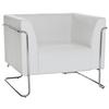 Designsessel Curacao Weiß - Chromfarben/Weiß, MODERN, Textil (88/74/74cm) - MID.YOU