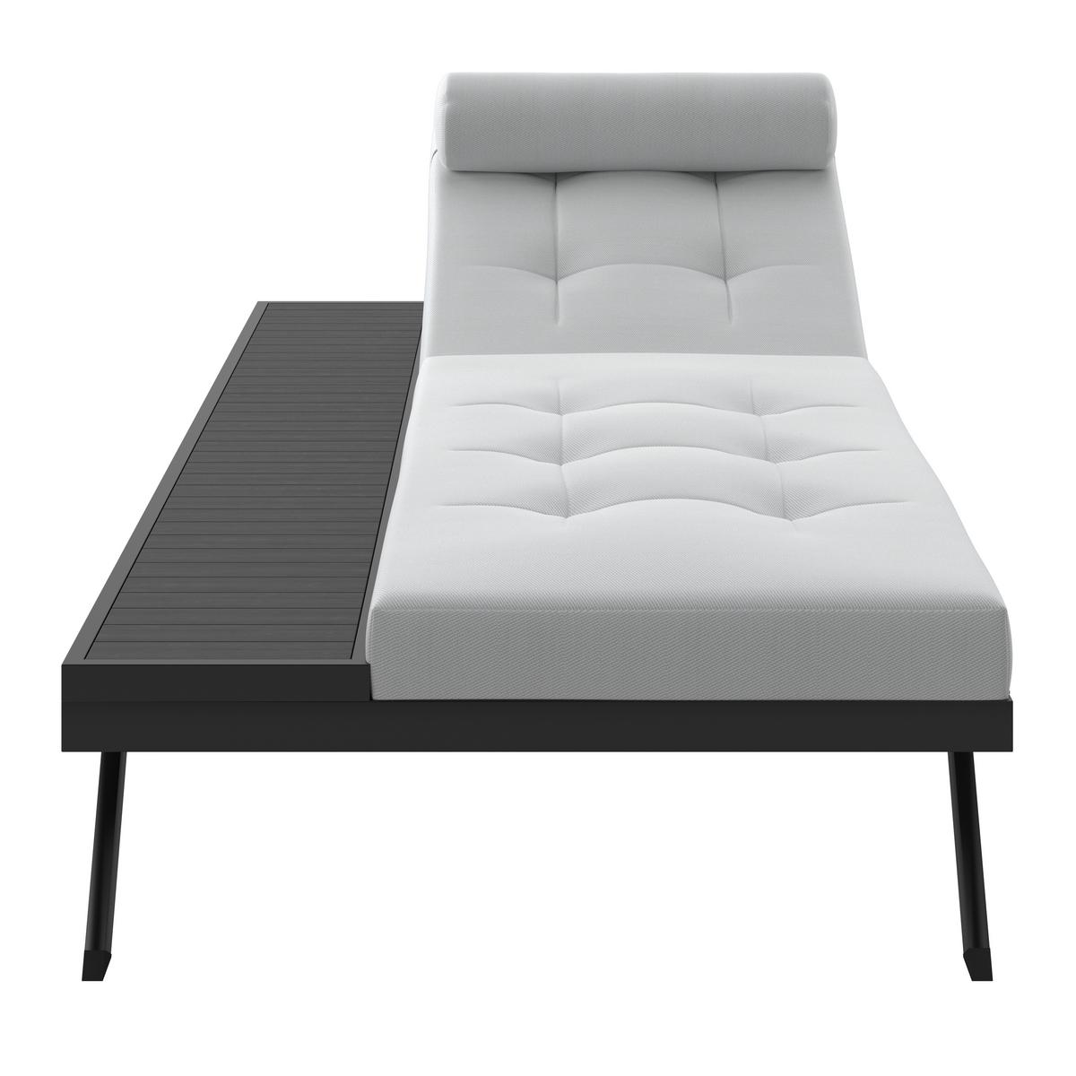 ZAHRADNÍ LEHÁTKO AVOLINA - světle šedá/tmavě šedá, Moderní, kov/textil (199/86/40cm) - Bessagi Garden