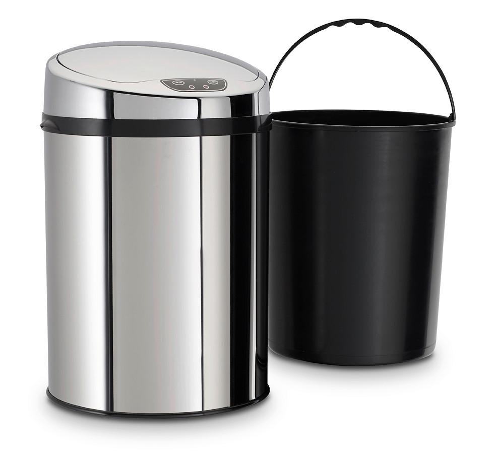ODPADKOVÝ KÔŠ IR SENSOR - INOX - 30L - čierna/strieborná, Trend, kov/plast (31/31/61,5cm) - Echtwerk
