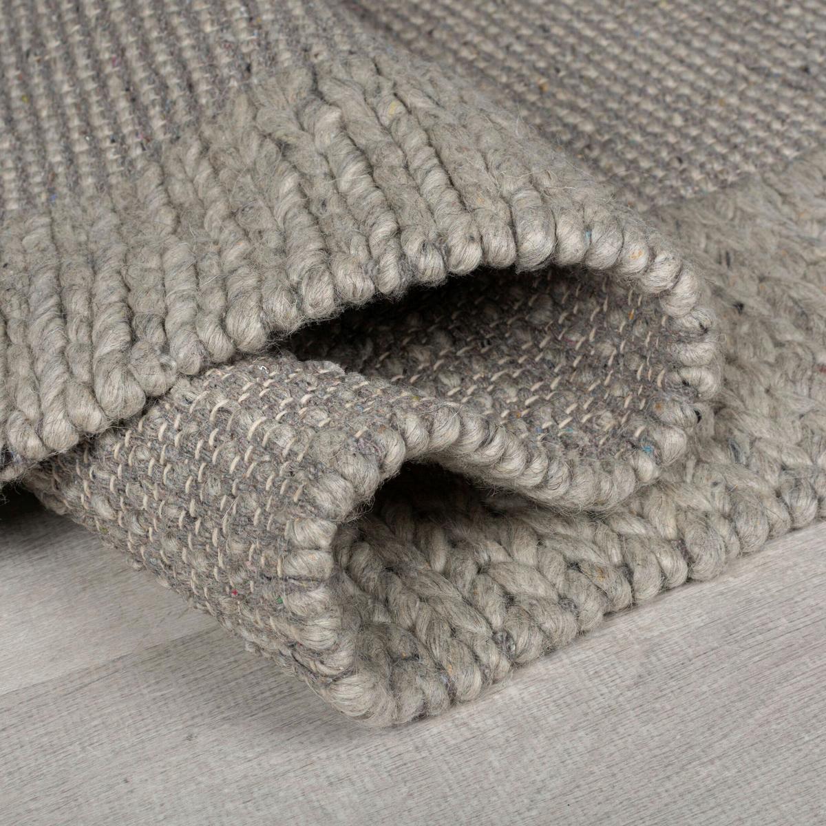 Wollteppich Rue - Grau, Basics, Textil (160/230cm)