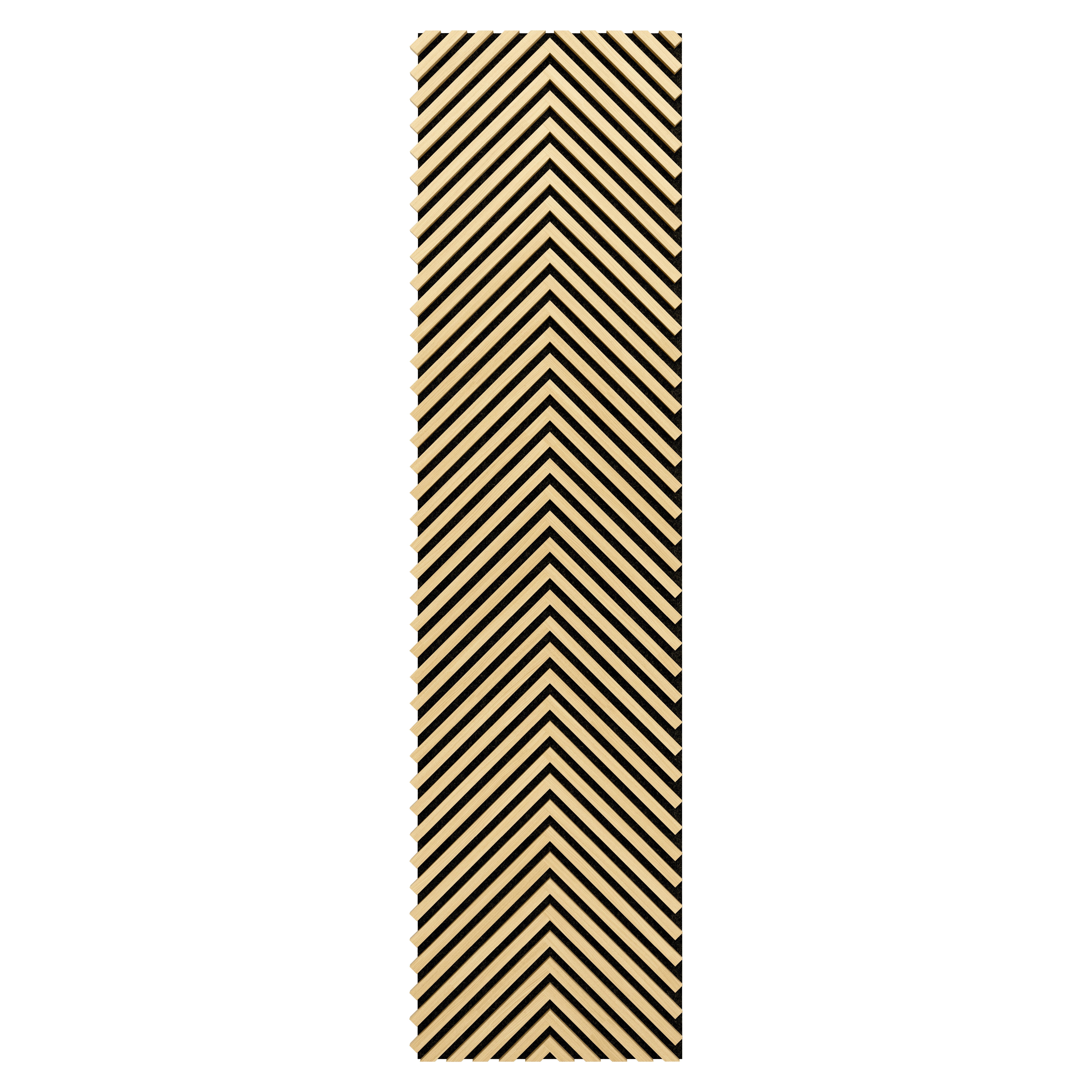 Akustikpaneel Sonido Herringbone - Hellbraun/Eichefarben, Basics, Holzwerkstoff/Kunststoff (275/52/1.8cm)