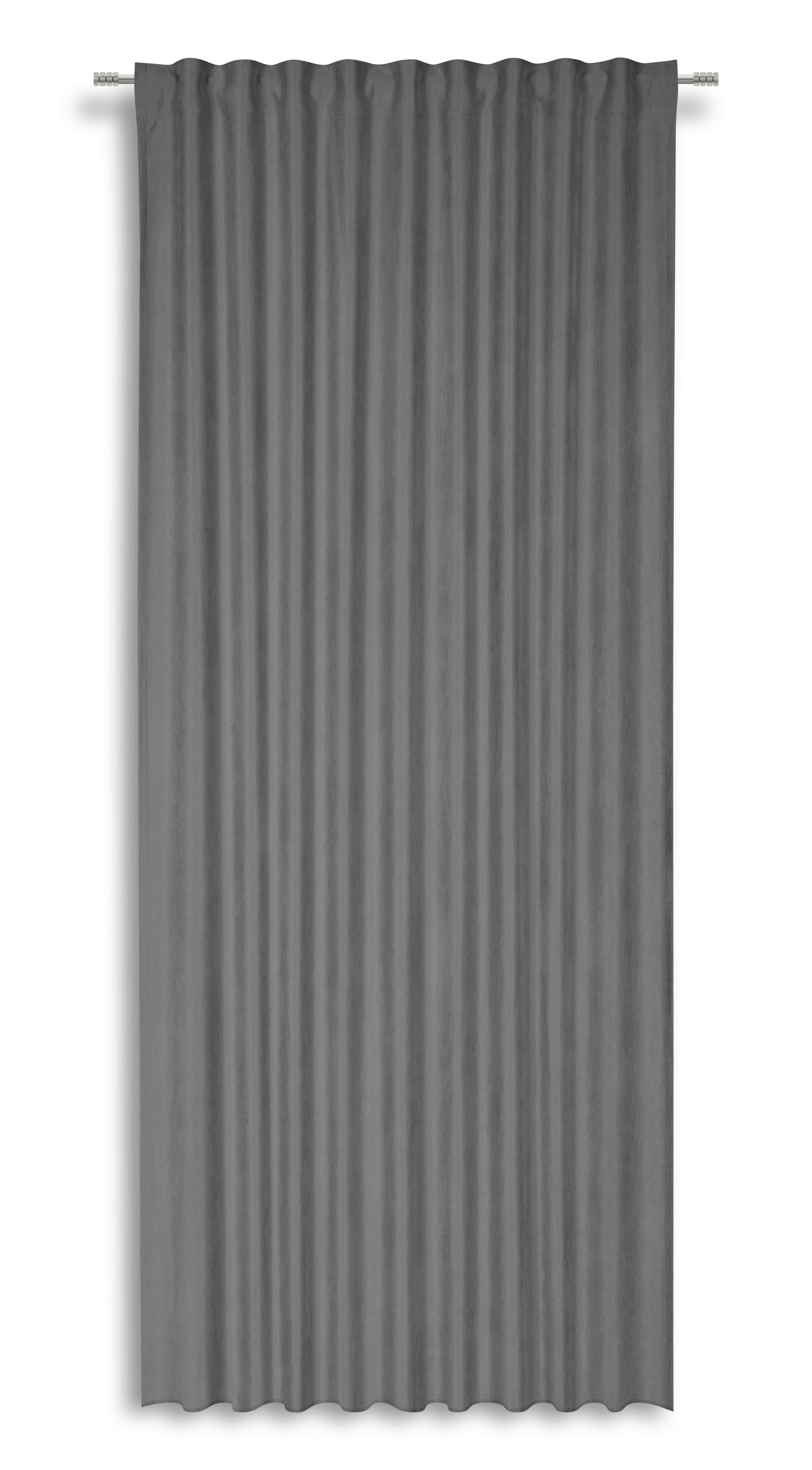 Fertigvorhang Verena - Grau, MODERN, Textil (135/245cm) - Luca Bessoni