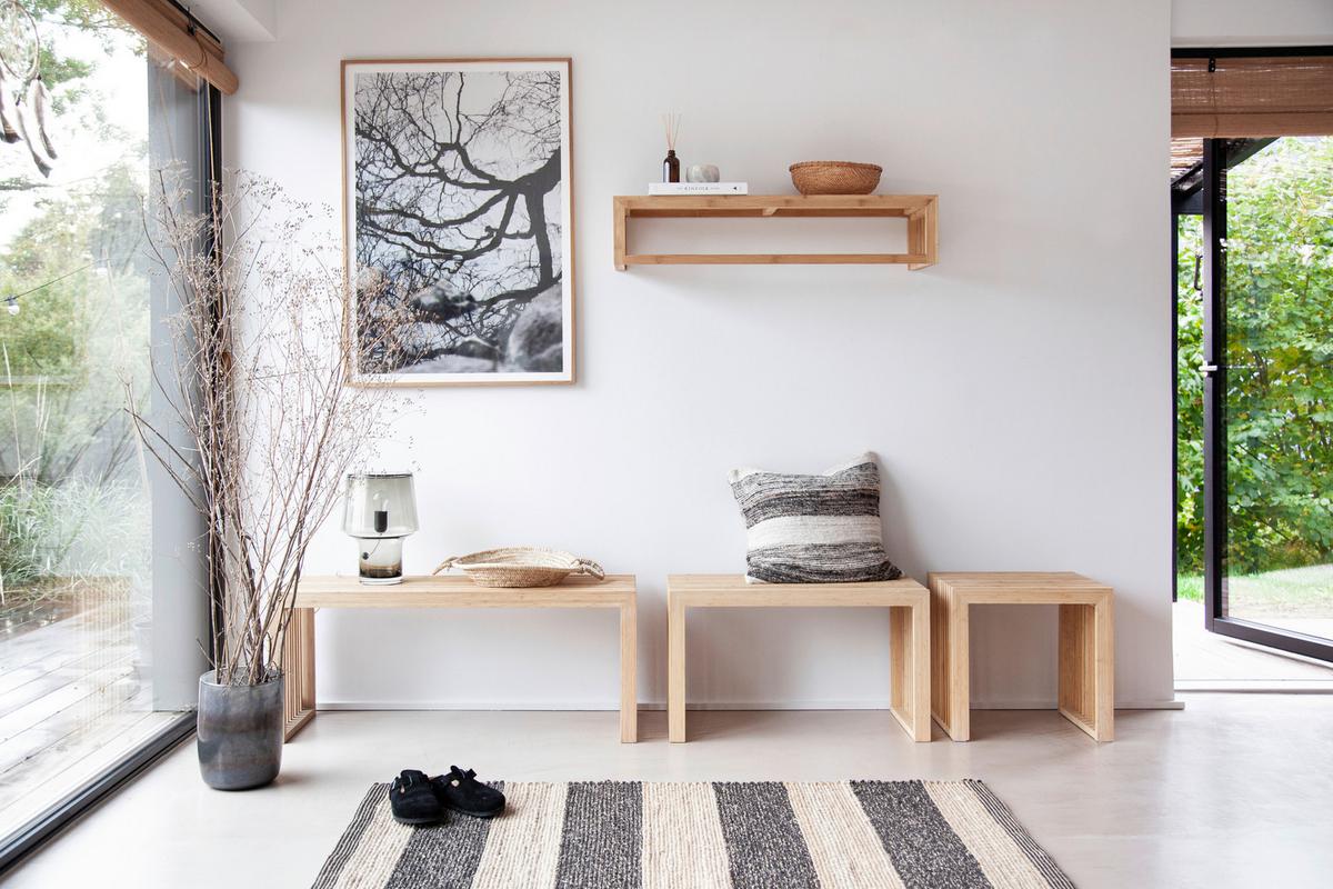 Sitzbank Rib Bank - Naturfarben, Design, Holz (73/43/35cm) - MID.YOU