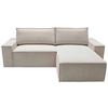 Ecksofa mit Schlaffunktion Perllo Beige 251x170 cm - Beige/Schwarz, KONVENTIONELL, Holz/Textil (251/170cm) - MID.YOU