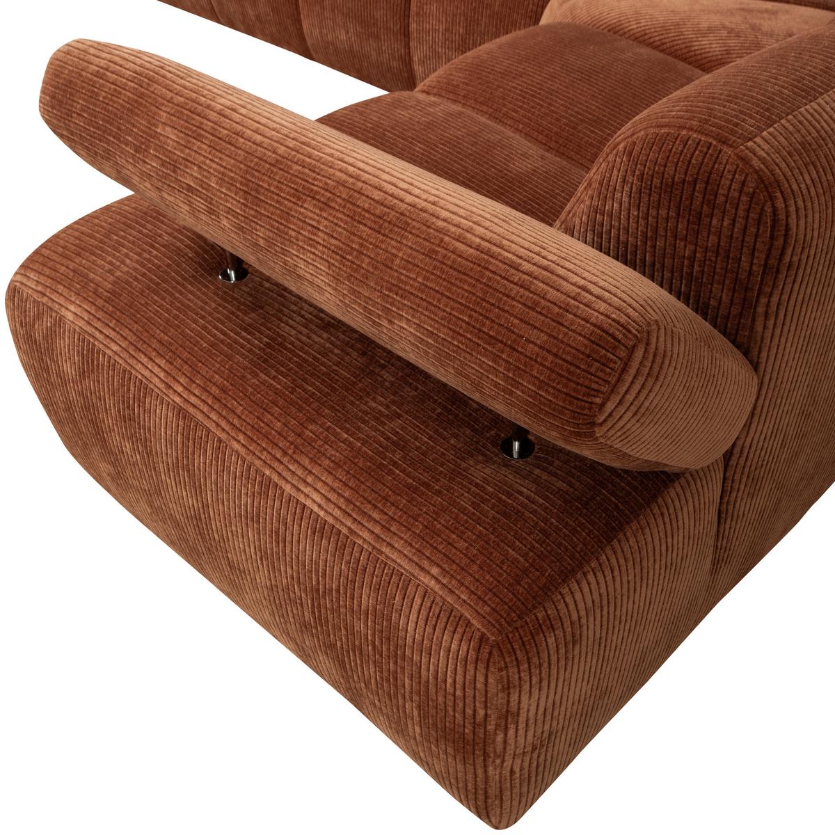 Ecksofa Mojo Rostfarben S: 310x230 Cm - Rostfarben, Design, Textil (310/230cm) - Livetastic