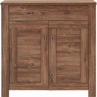 Botník BRÜSSEL - barvy akácie/barvy niklu, Lifestyle, kov/kompozitní dřevo (100/100/40cm) - Mömax