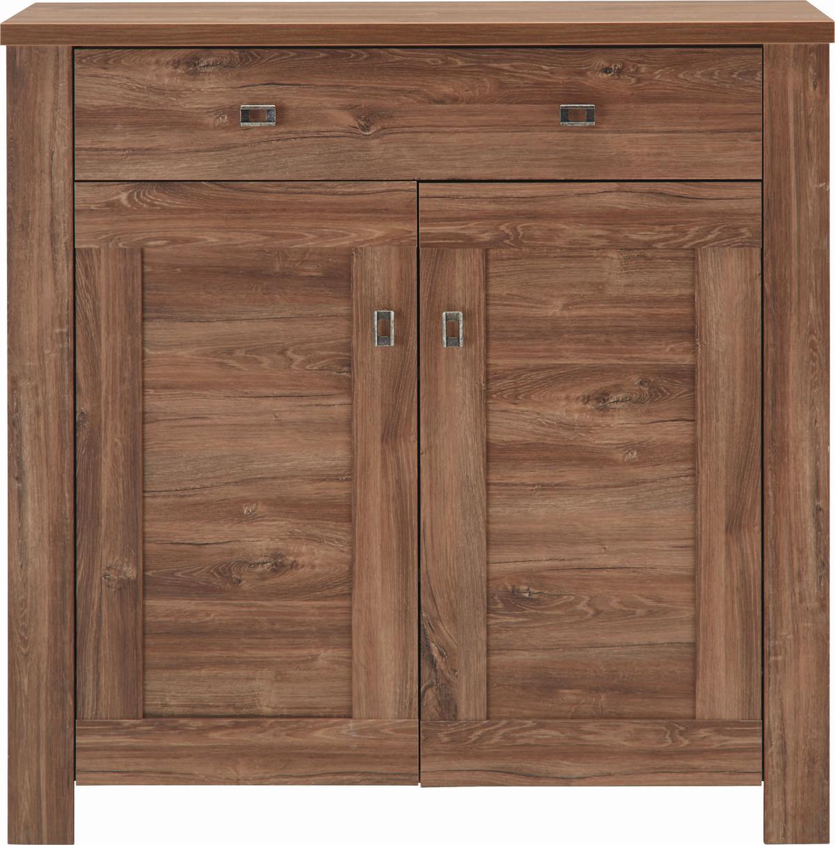 Botník BRÜSSEL - barvy akácie/barvy niklu, Lifestyle, kov/kompozitní dřevo (100/100/40cm) - Mömax