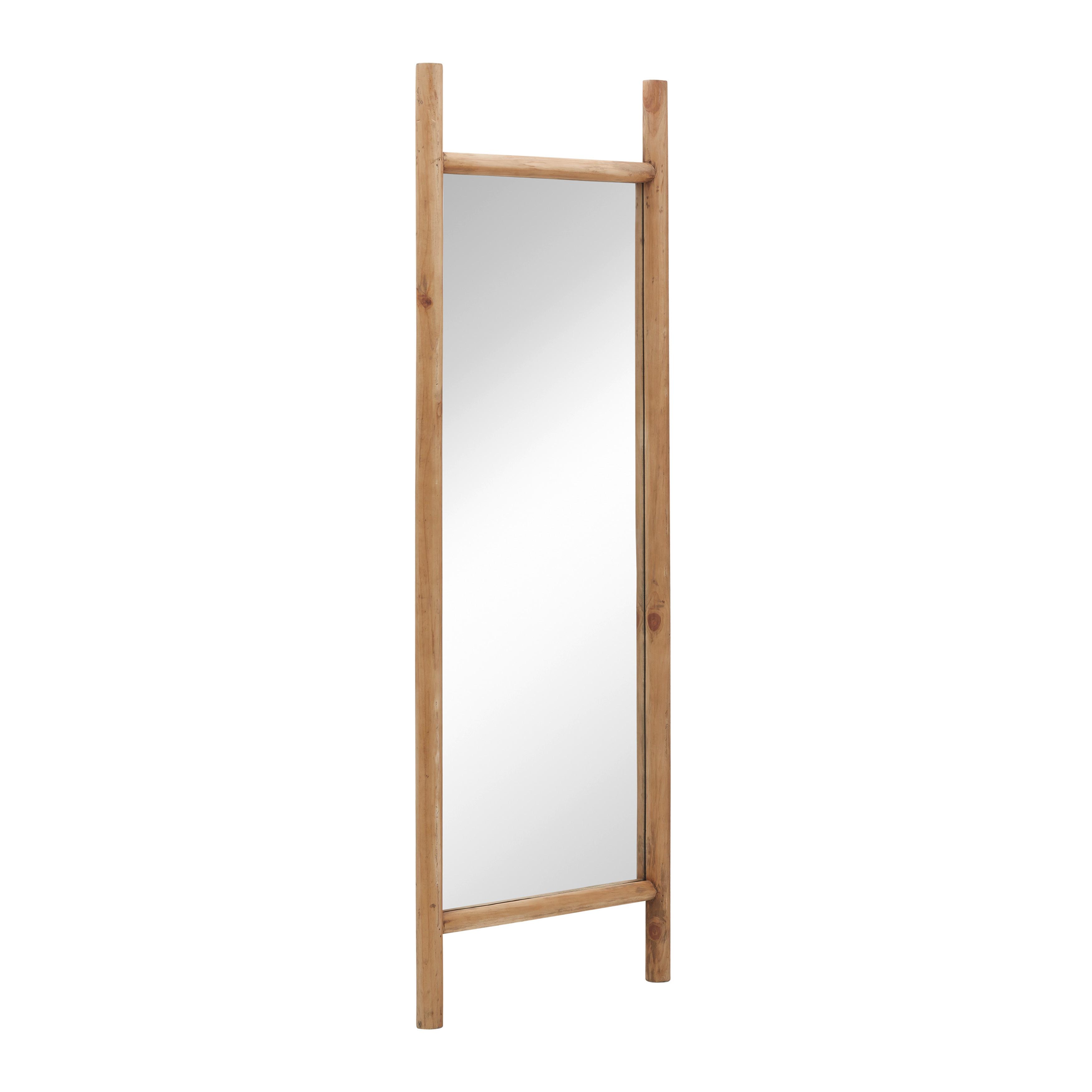 Zrcadlo masiv JASMIN - přírodní barvy, Moderní, dřevo/sklo (57/170/5cm) - Livetastic