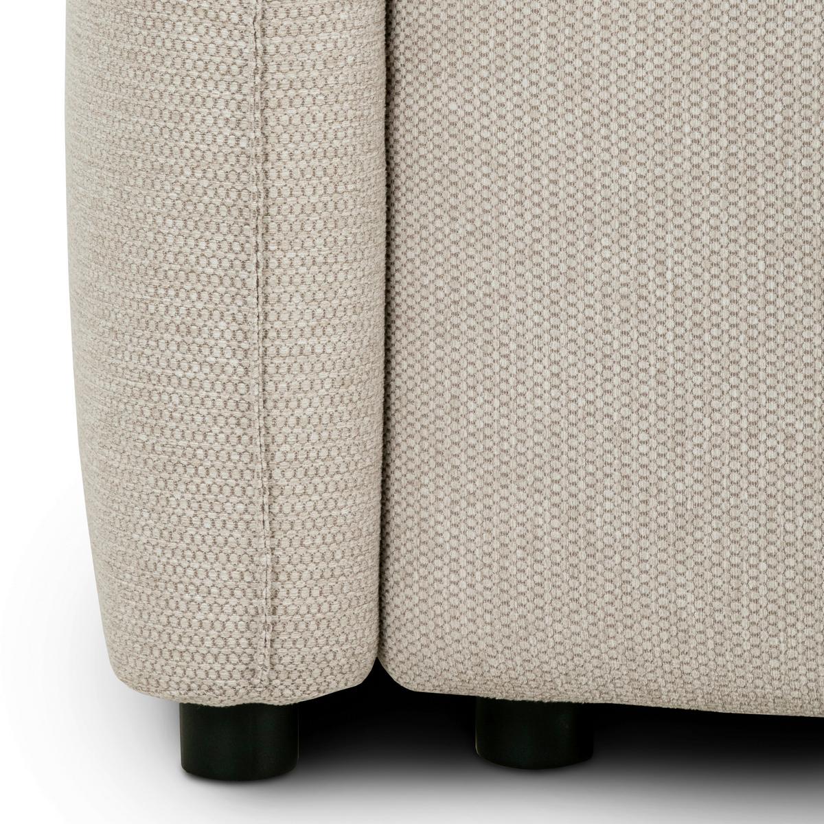 3-sitzer-sofa Bari Beige - Beige/Schwarz, Basics, Textil (215/89/100cm) - P & B