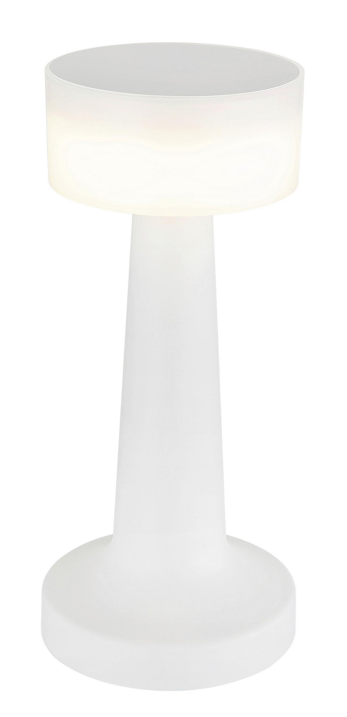 Akku-tischleuchte 58447w - Weiß, Basics, Kunststoff (9,5/21,5cm) - Globo