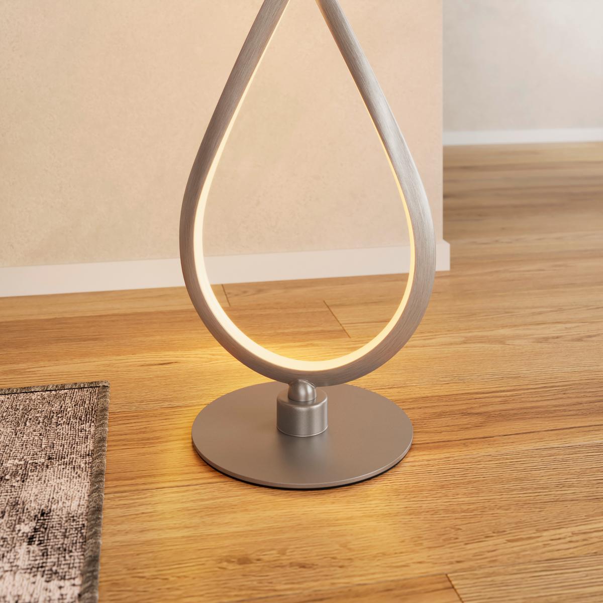 LED-STEHLEUCHTE KUI - Champagner/Schwarz, MODERN, Kunststoff/Metall (26l)