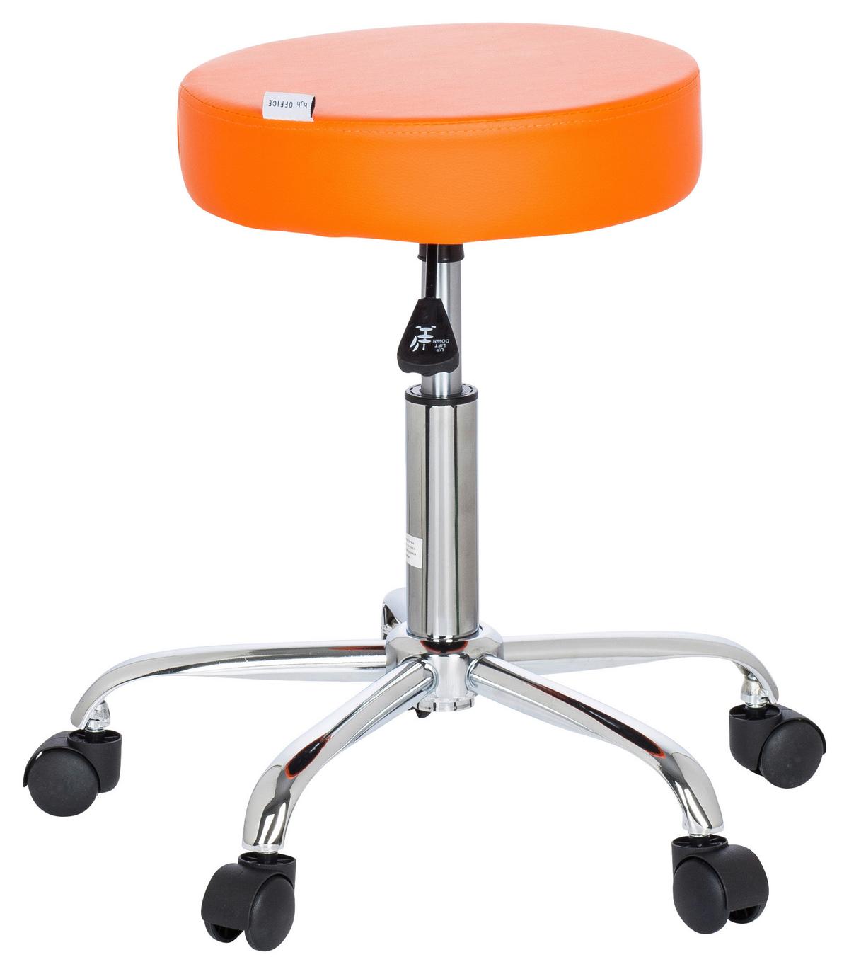 Bürohocker Operator Ii Orange - Chromfarben/Orange, MODERN, Kunststoff/Textil (57/45/57cm) - MID.YOU