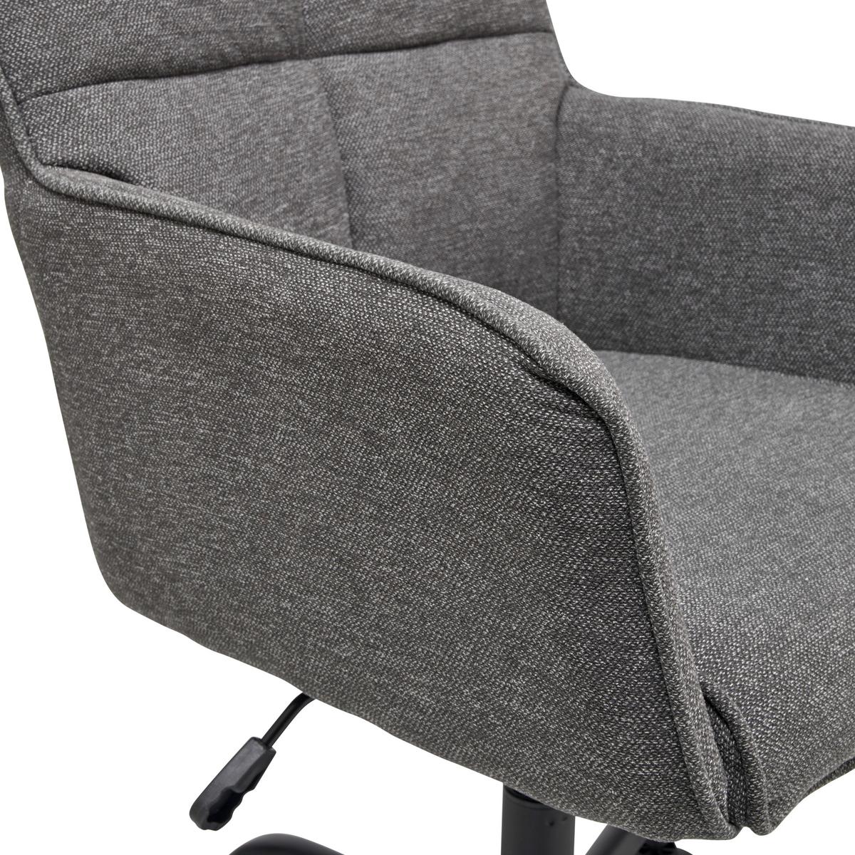 Drehstuhl Lecce - Dunkelgrau/Schwarz, LIFESTYLE, Holz/Kunststoff (59/83-91/62.5cm) - MID.YOU
