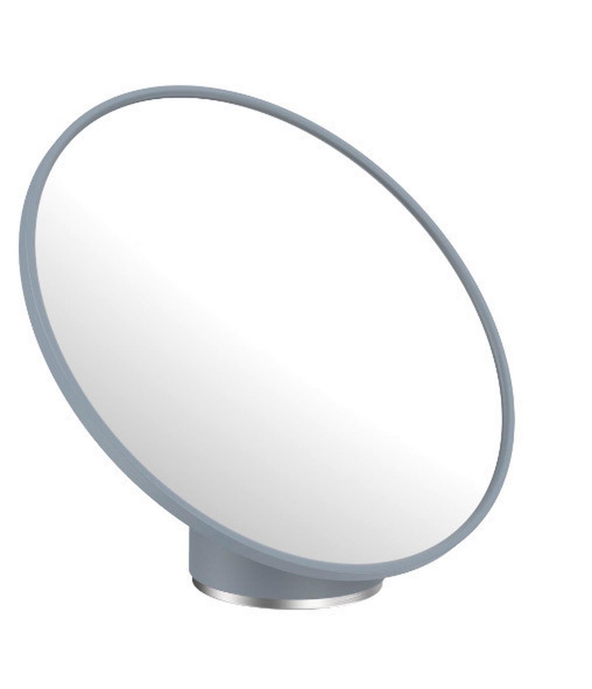 Kosmetické zrcátko Chris - šedá, Moderní, kov/plast (19,9/17,2/13,3cm) - Premium Living