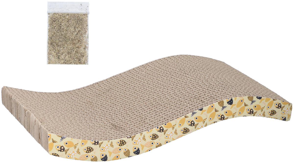 Katzenkratzer farbl.sort - Braun, LIFESTYLE, Karton (21/43/7cm)