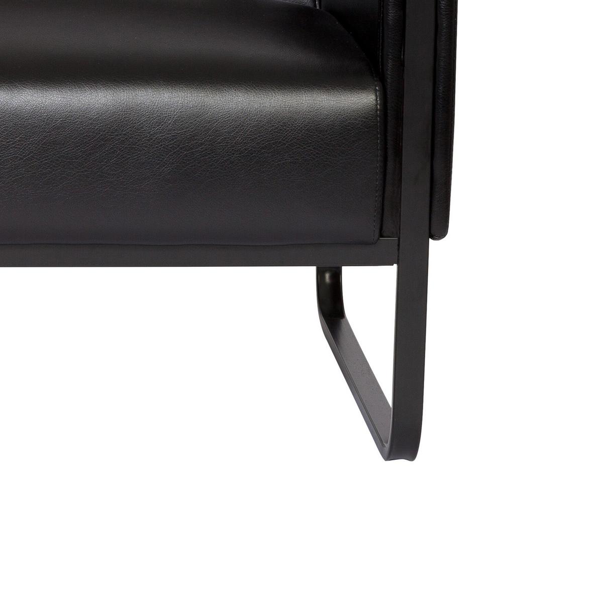 2-Sitzer-Sofa Bali Black Schwarz - Schwarz, MODERN, Textil (111/78/71cm) - MID.YOU