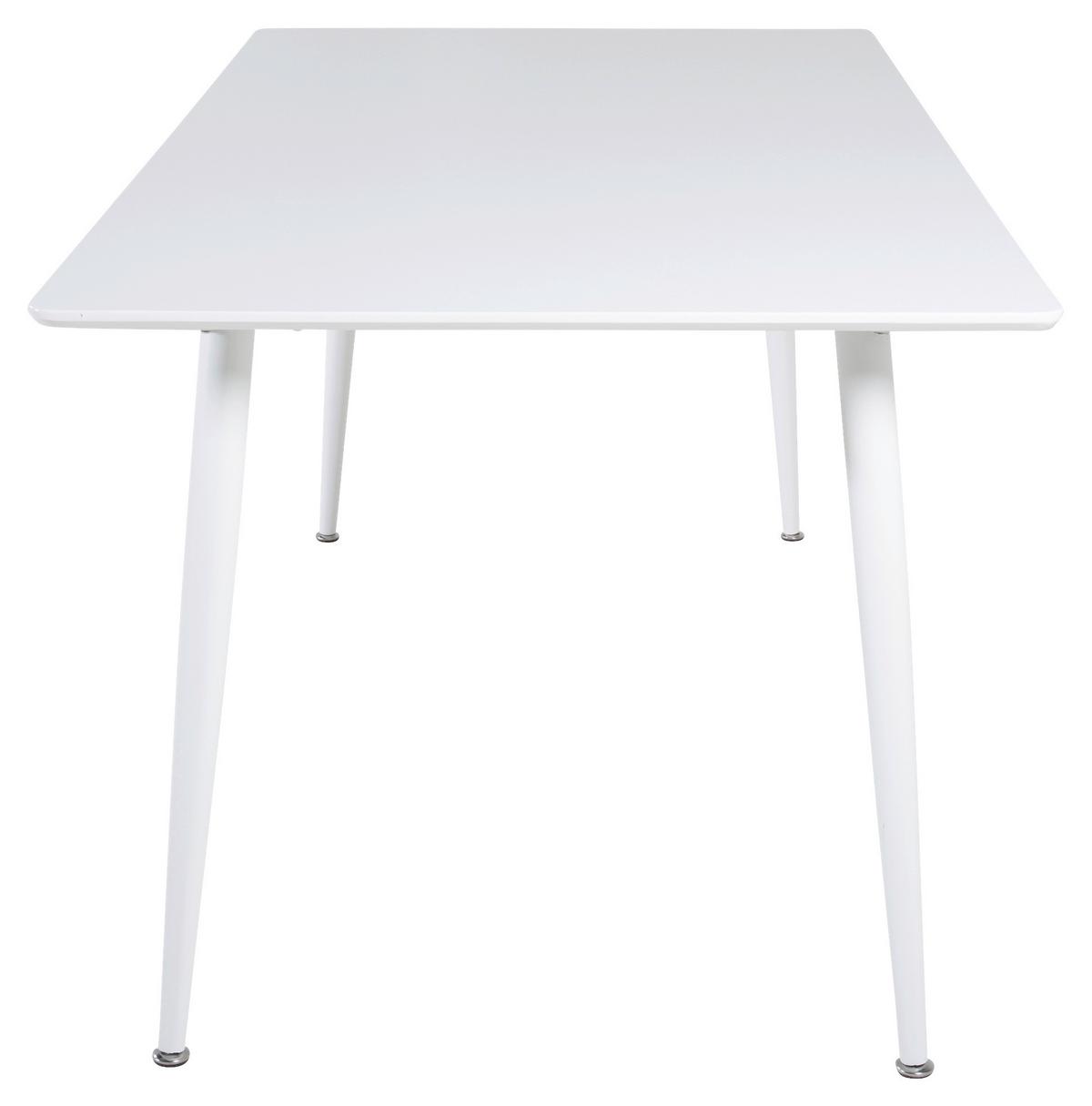 Esstisch Polar - Weiß, Design, Holz/Metall (180/90/75cm) - Livetastic