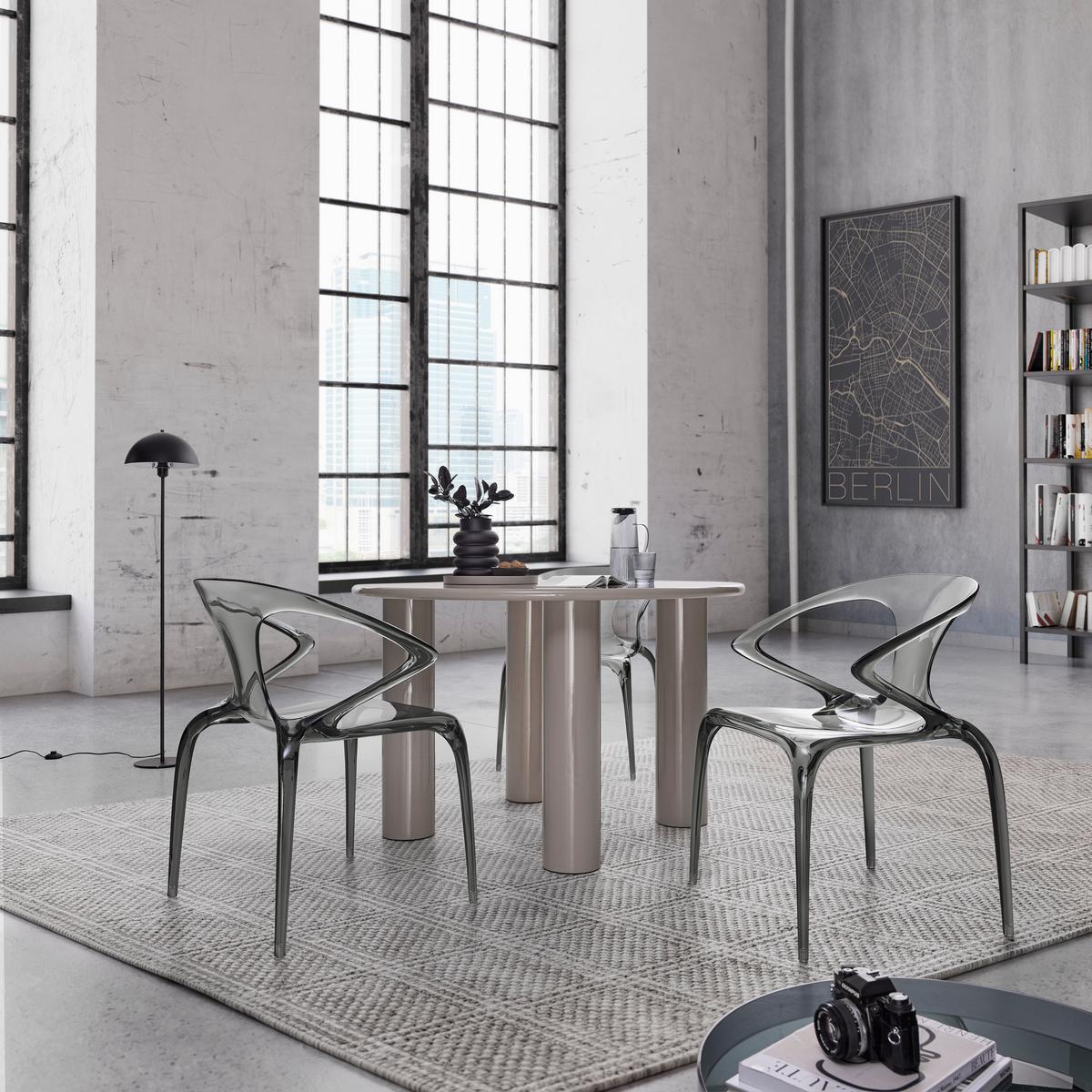 DESIGNOVÉ KŘESLO LIAS -TREND- - šedá, Moderní, plast (59/80/55cm) - Premium Living